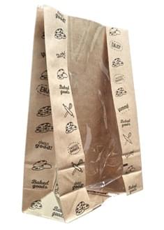 Kraft Block Bottom Window Bag